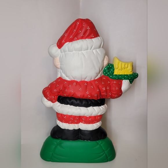 Vintage Ceramic Santa Holding Candle Figurine Hand Painted 14.5" - Picture 4 of 9